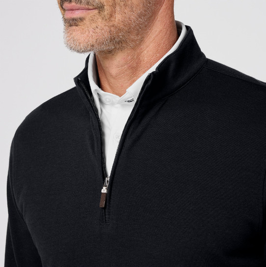 Mizzen+Main KPI Quarter Zip - Black - TLY19-BLK