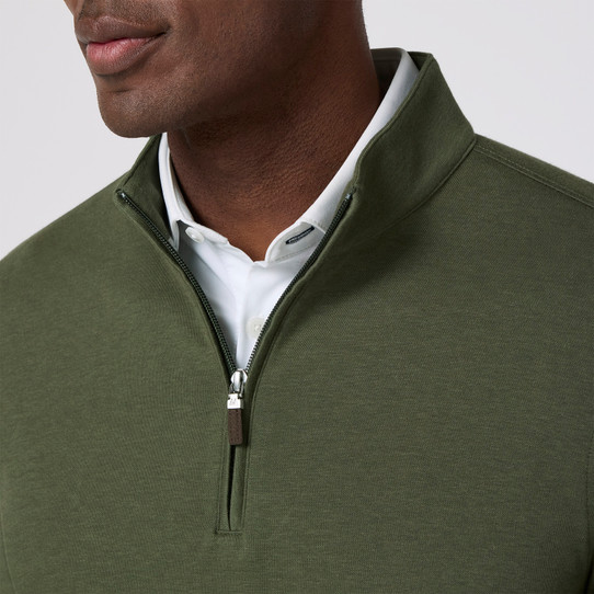 Mizzen+Main KPI Quarter Zip - Olive - TLY19-OLV