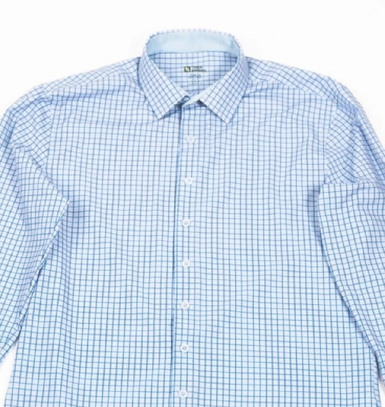 Hustle Sport Shirt - Double Blue Mini Grid