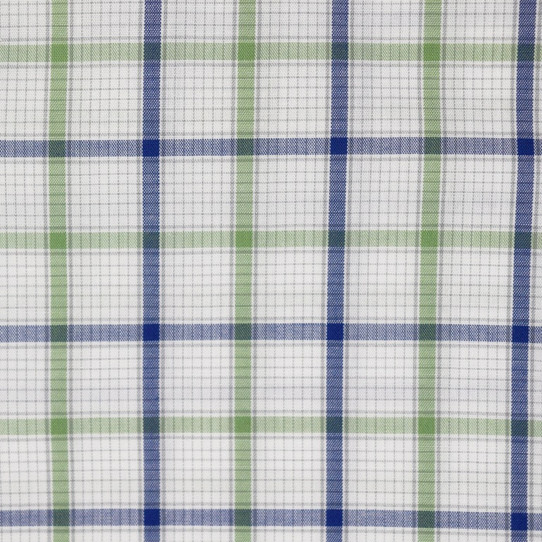 F/X Fusion B&T Long Sleeve Mini Check Shirt - White/Blue/Grey