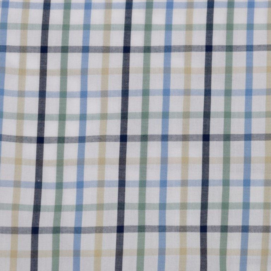 F/X Fusion Short Sleeve Oxford Check Shirt - White/Green/Navy