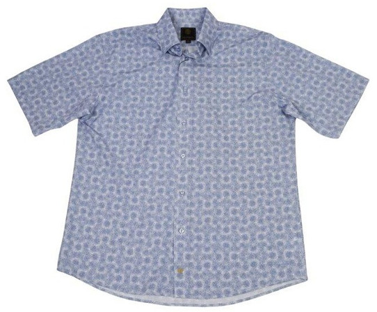 F/X Fusion B&T Short Sleeve Textured Print - Blue