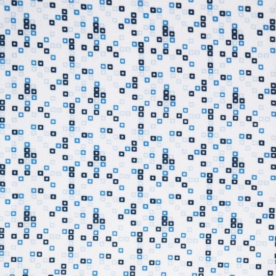 TREND by F/X Fusion Long Sleeve Micro Tossed Squares Print