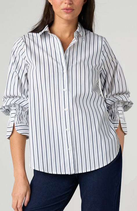 Liverpool Adjustable Sleeve Woven Top