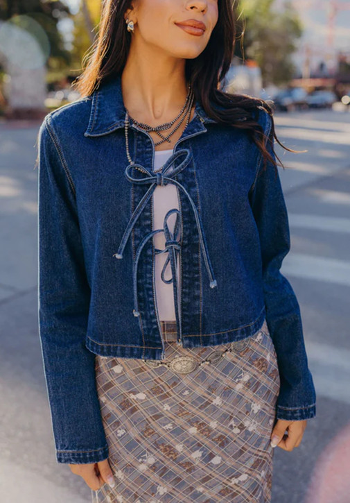 Mikarose Route 66 Jacket In Frontier Blue
