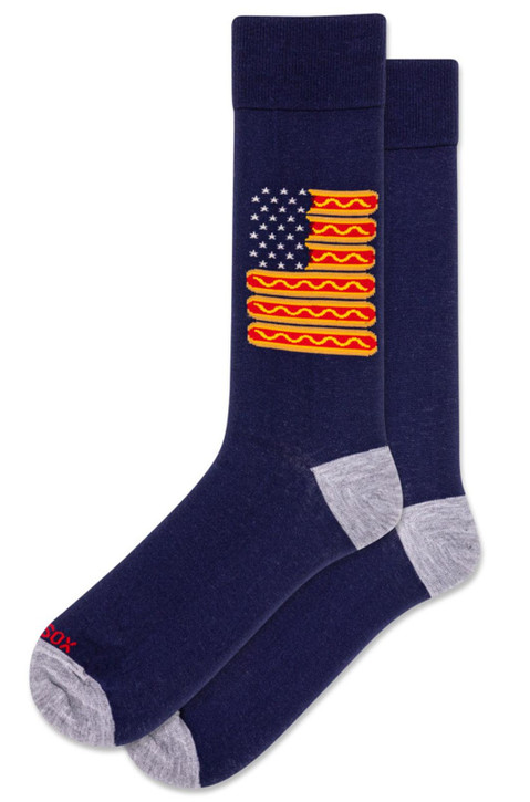 HOTSOX Hot Dog Flag Dress Sock