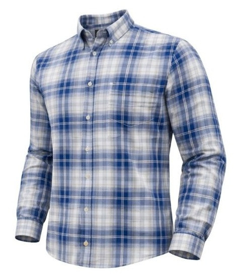 F/X Fusion B&T Long Sleeve Twill Multi Plaid Shirt - Blue/Tan
