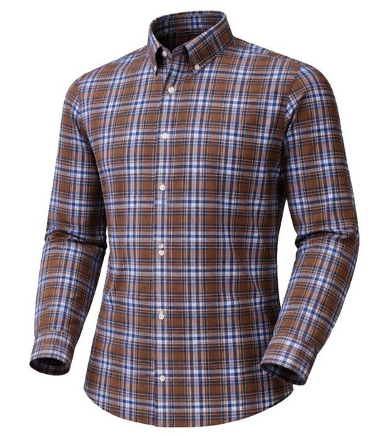 F/X Fusion Long Sleeve Shirt Multi Plaid - Navy/Brown