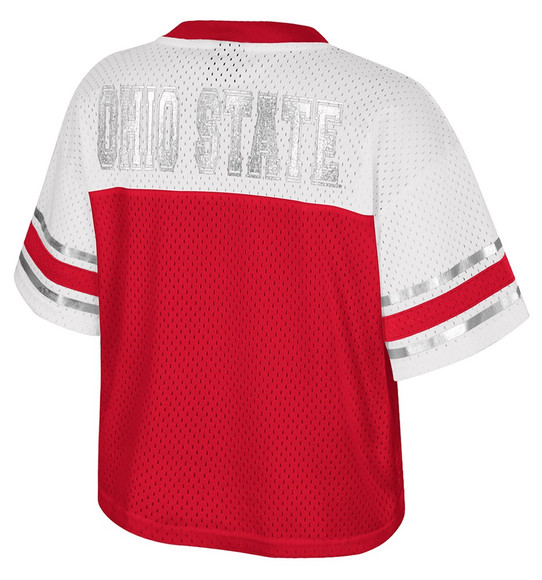Colosseum Ohio State Buckeye Women's Bling Football Jersey