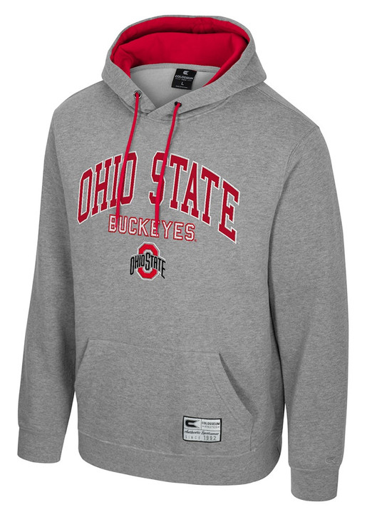 Colosseum Ohio State Buckeyes Grey Team Hoodie