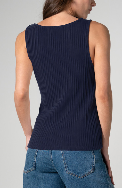 Liverpool Sleeveless Boatneck Knit Top