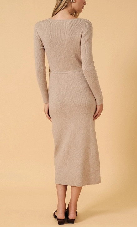 Sunday Edition Ribbed Midi Dress With Belt
