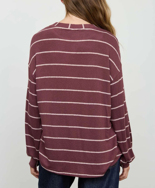 Blu Pepper Striped Relaxed Knit top