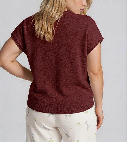 Blu Pepper Plus Raw Edge Sleeveless Cardigan