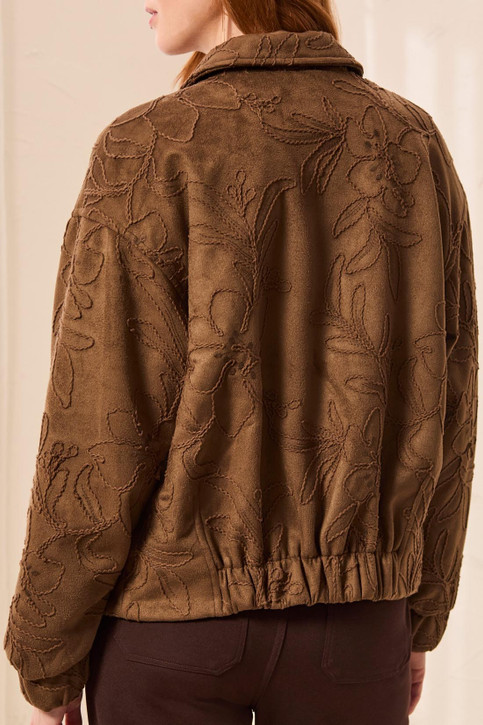 Tribal Long Sleeve Zip Front Coat