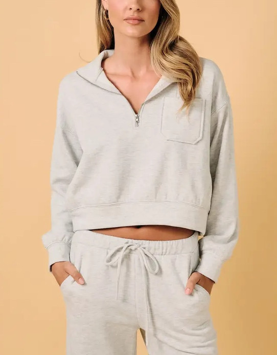 Sunday Edition Patch Pocket Pullover Top