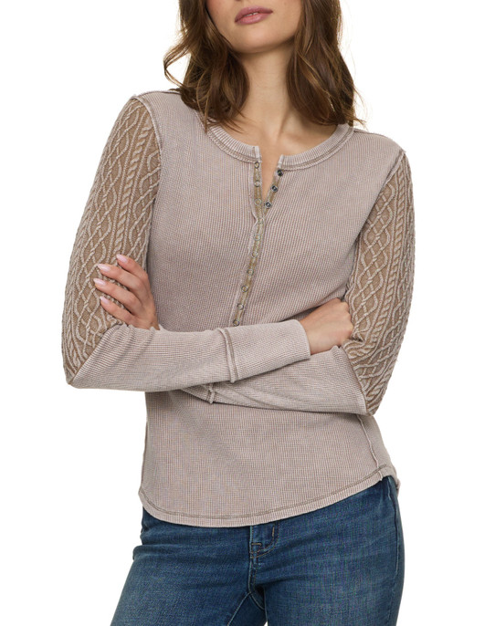 Flag & Anthem Hattieville Mixed Media Cable Henley