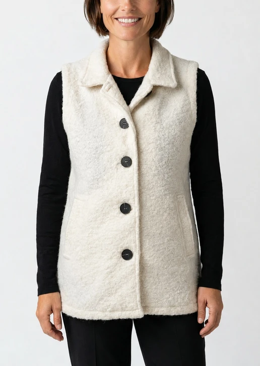 Creation Button Front Vest