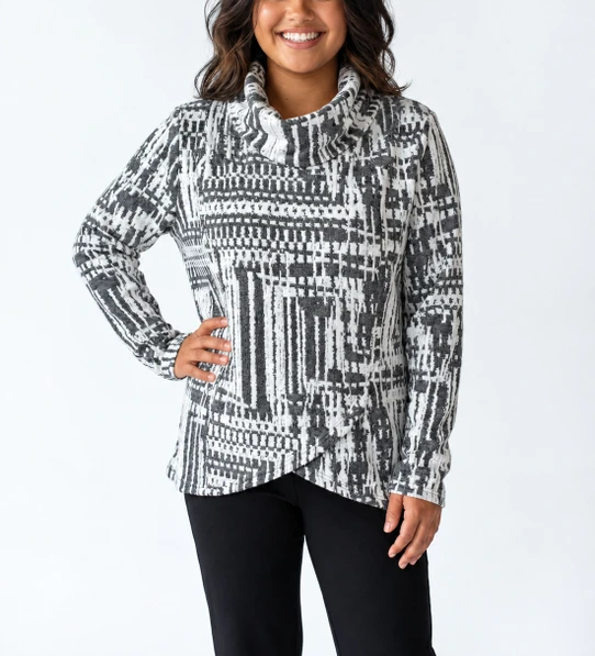 Creation Cowl Neck Print Top