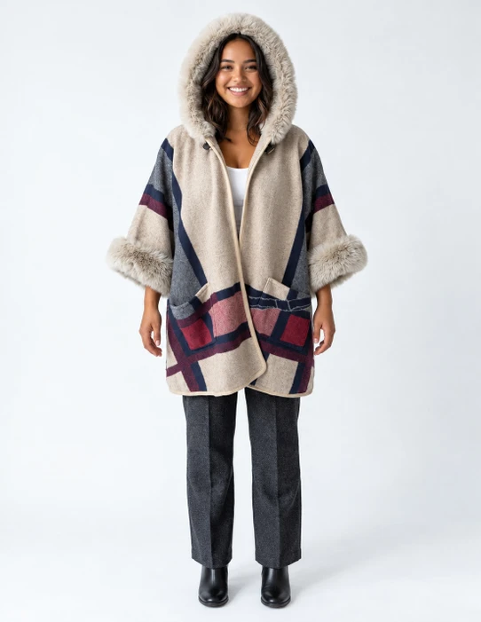 Creation Beige Poncho