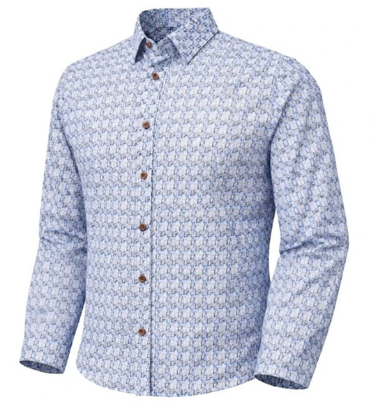 F/X Fusion Long Sleeve Mini Geo Print Shirt