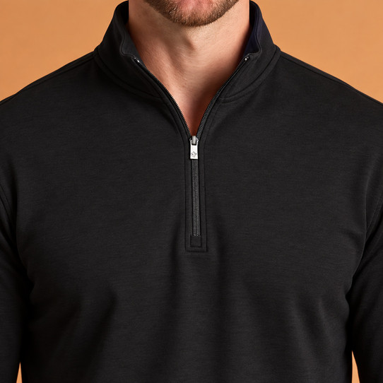 North River 1/4 Zip Suede Knit