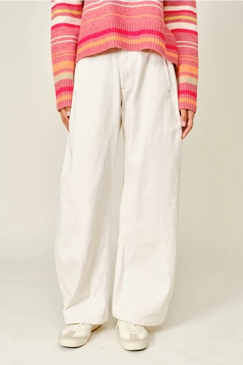 Aaron & Amber Seam Detail Barrel Pant