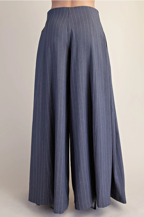 Glam Palazzo Wide Leg Stripe Pant