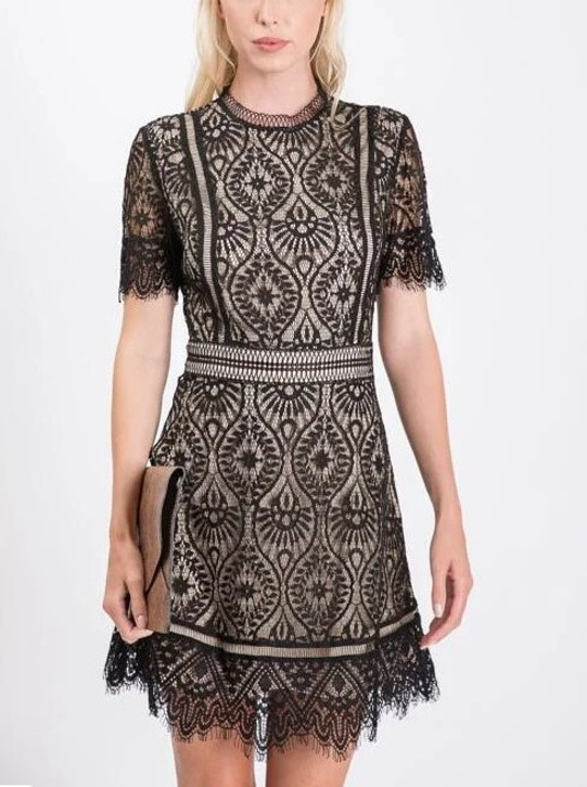 Lace Inset Dress