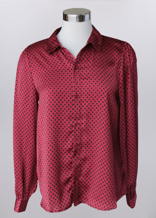 Silky Polka Dot Blouse