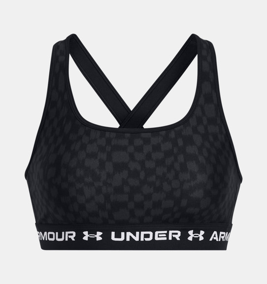 UA® Mid Crossback Printed Sports Bra