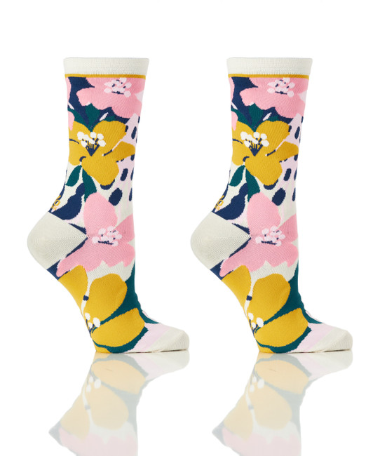 YO Sox Ladies Bold Blossoms Socks