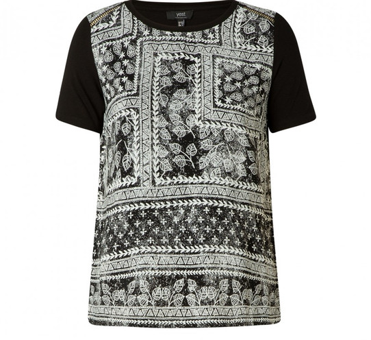 Short Sleeve Printed Front Top