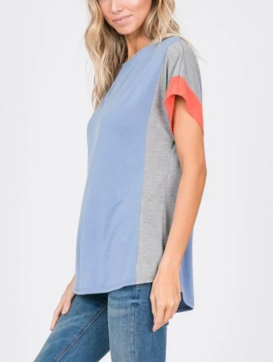 Color Block Raglan Sleeve Top