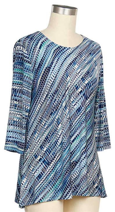 Links Plus Printed Stripe Top - 402AW