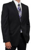 Eisenberg 2 Button Solid Black Suit Separate Coat