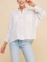 Linen Blend Dolman Button Front Top