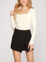 She + Sky Heavy Knit Wrap Skort