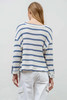 Blu Pepper Striped 3/4 Folded Sleeve Knit Top