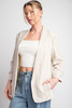 EE:Some Striped Open Front Blazer