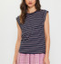 Skies are Blue Striped Rib Sleeveless Top