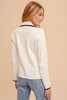 Hem & Thread Contrast Piped Knit Cardigan