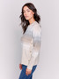 Charlie B Side Button Printed Sweater