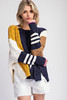 Ee:some Oversized Colorblock Sweater