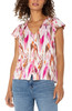 Liverpool Flutter Sleeve Button Front Top