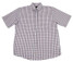 F/X Fusion Short Sleeve Oxford Check Shirt - White/Burgandy