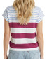 Staccato Short Sleeve Striped Sweater