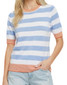 Staccato Short Sleeve Striped Sweater