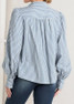 Flying Tomato Striped Woven Blouse With Tie