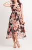Papillon Floral Georgette High Low Maxi Dress